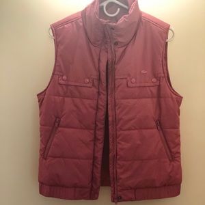 Brand New Fushia Lacoste Puffer Vest